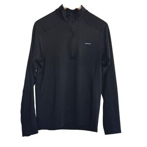 Patagonia Shirt Capilene 3 Black Quarter Zip Long Sleeve Rugged Tactical Utility